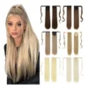 Cabelo Ondulado Castanho Escuro Rabo De Cavalo 150g Aplique - Imagem 7