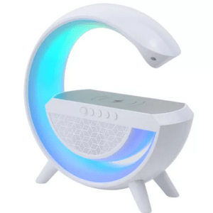 Luminária De Mesa G Speaker Smart Station Bluetooth C/ Som Cor Branco.