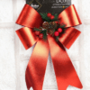 Laço Com Pinhas E Azevinhos 25,4cm Decoração Enfeite Natal Vermelho / U - Imagem 2